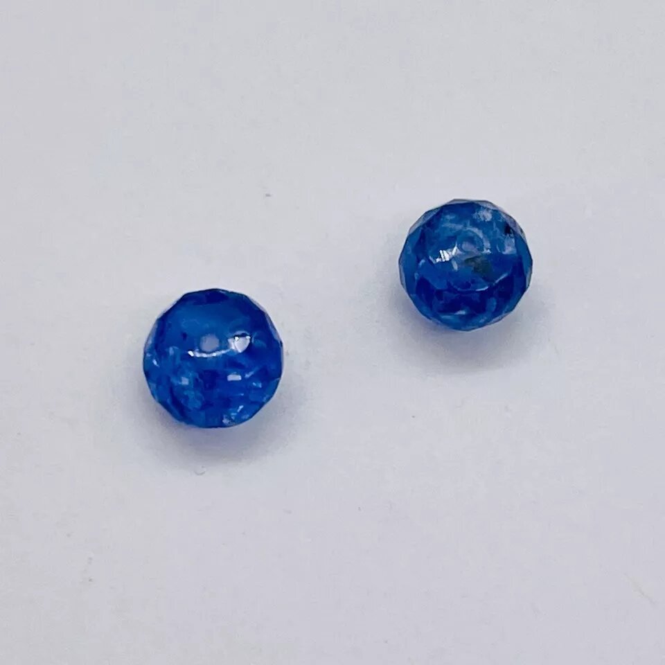 Kitcheniva 2 Tanzanite Beads 2.2ct AAA Faceted Parcel Rondelle 5.5 to 6x4mm