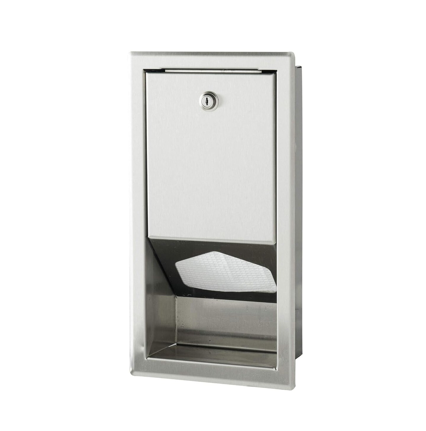 Wall Mounted Paper Liner Dispenser for Baby Changing Stations in Commercial Restrooms, Easy to Install, Meets All Safety Standards in USA, Canada &#x26; Europe (Stainless Steel)