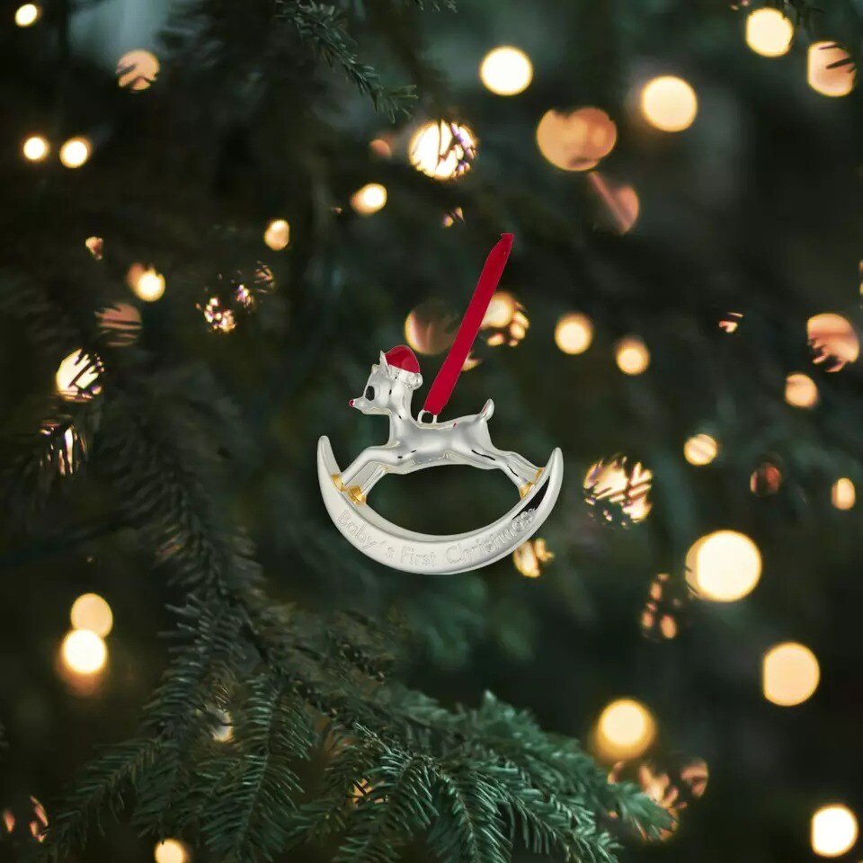 Nambe Rudolph The Red Nosed Reindeer Baby's First Christmas Ornament