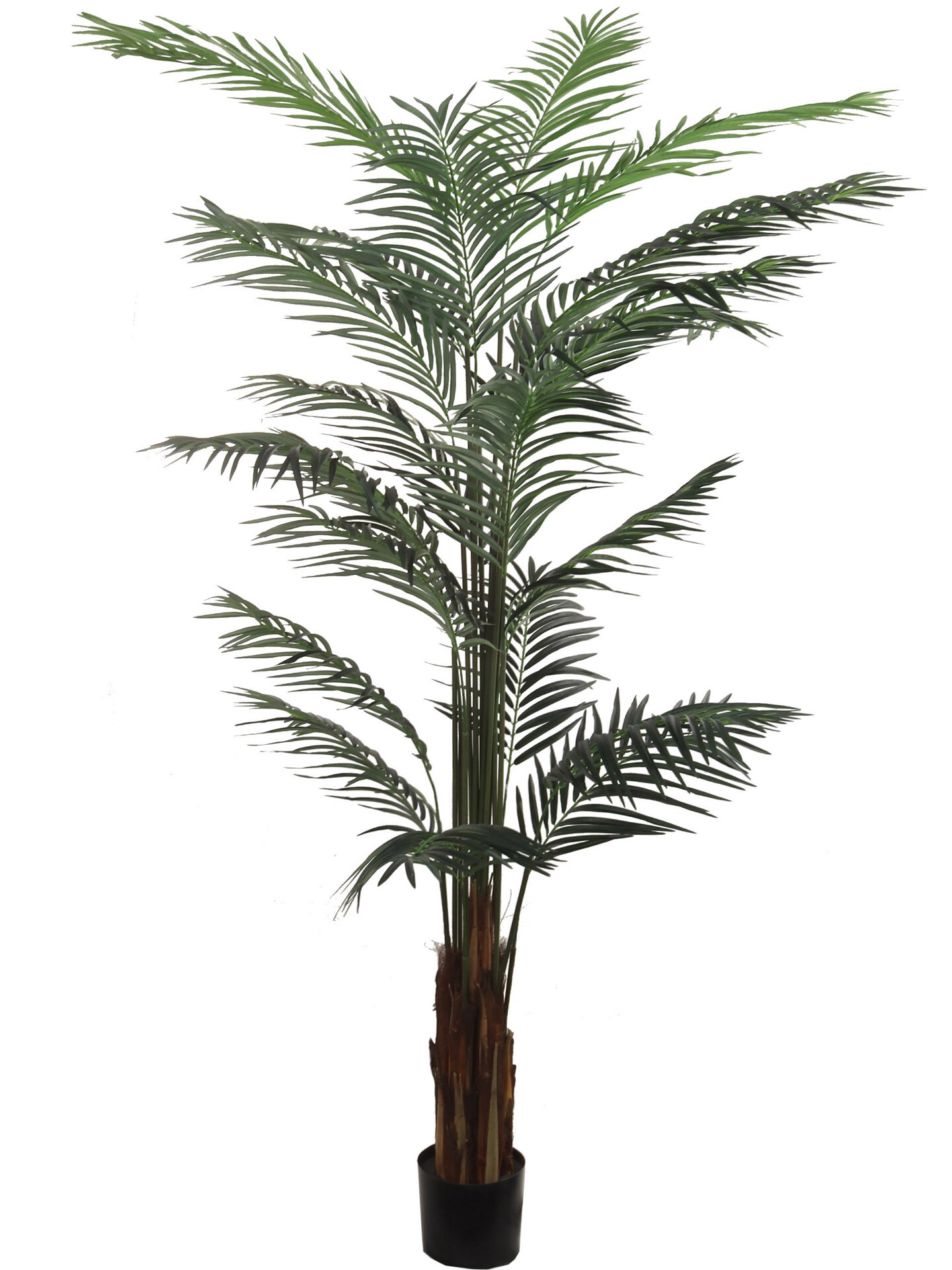 Exquisite 8&#x27; Artificial Areca Palm with 837 Lifelike Leaves in Elegant Pot - Perfect Indoor Tropical Decor