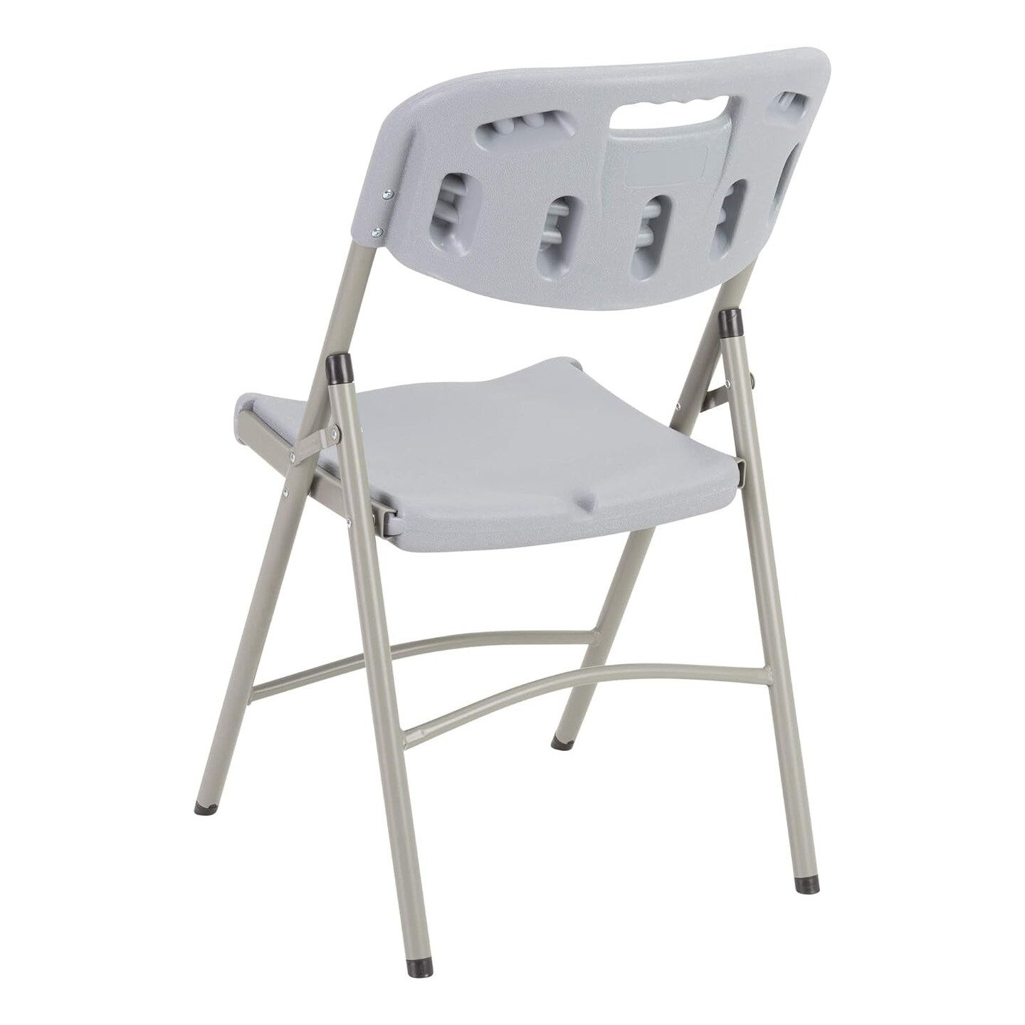 Blow-Molded Plastic Folding Chairs for Indoor/Outdoor Events, Commercial Event Chairs with 400-Lb. Weight Capacity, Set of 4, Gray