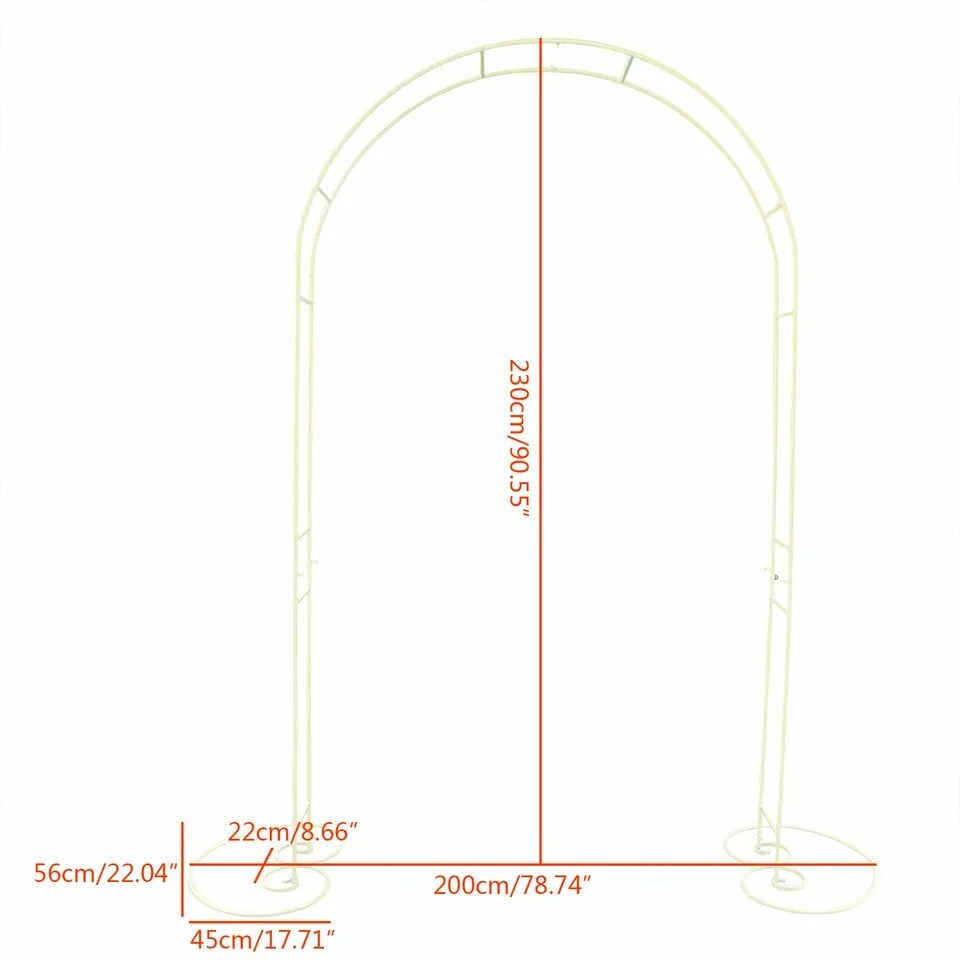 7.5Ft Lightweight Metal Arch Wedding Garden Bridal Party Arbor Arches Prom Decor