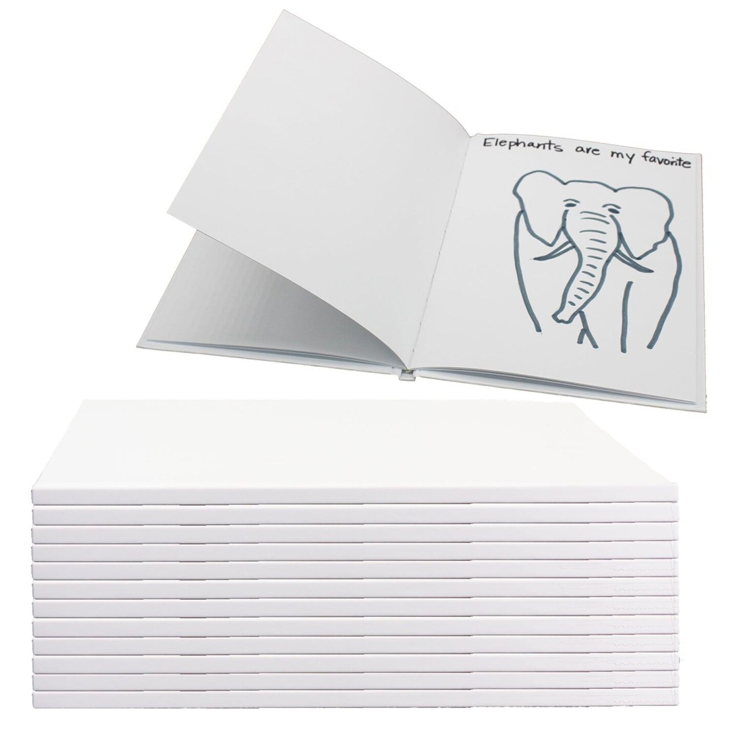 Hardcover Blank Book, 8-1/2&#x22; x 11&#x22; Portrait, Class Pack 12