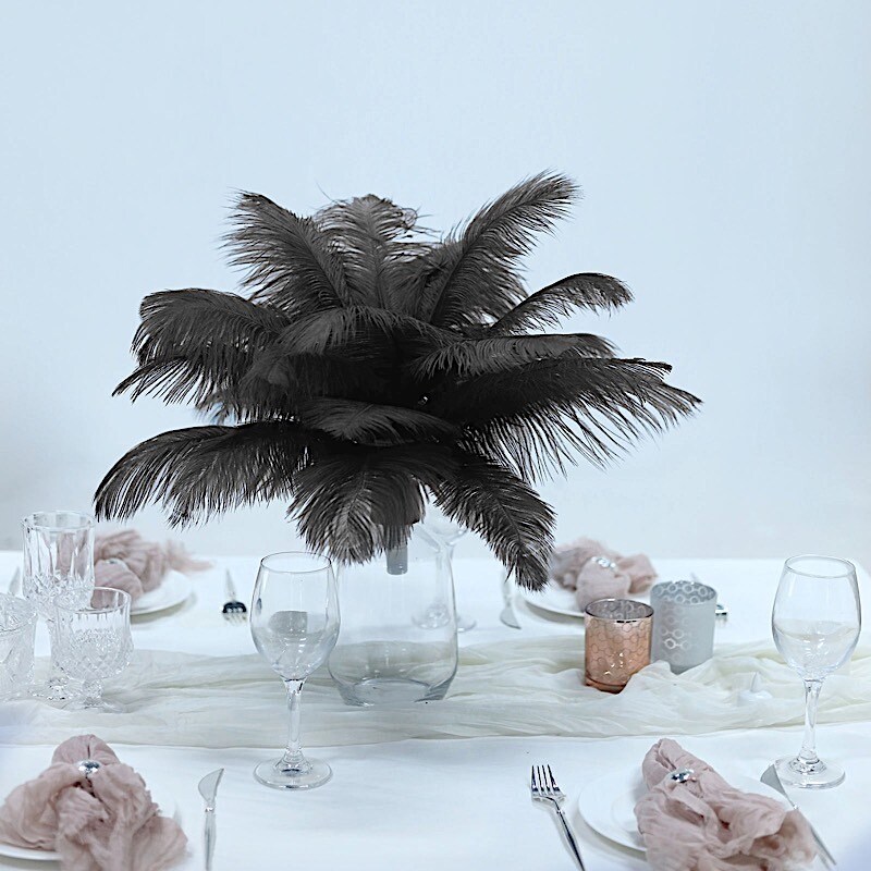 12 pcs 13&#x22;-15&#x22; long Genuine Ostrich Feathers