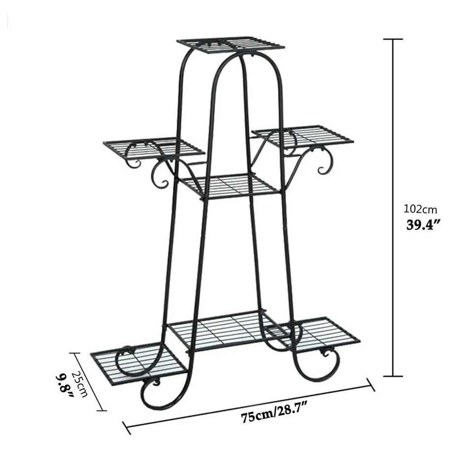 7 Tier Extra Large Indoor Metal Plant Stand Shelf Anti Rust Garden Flower Rack