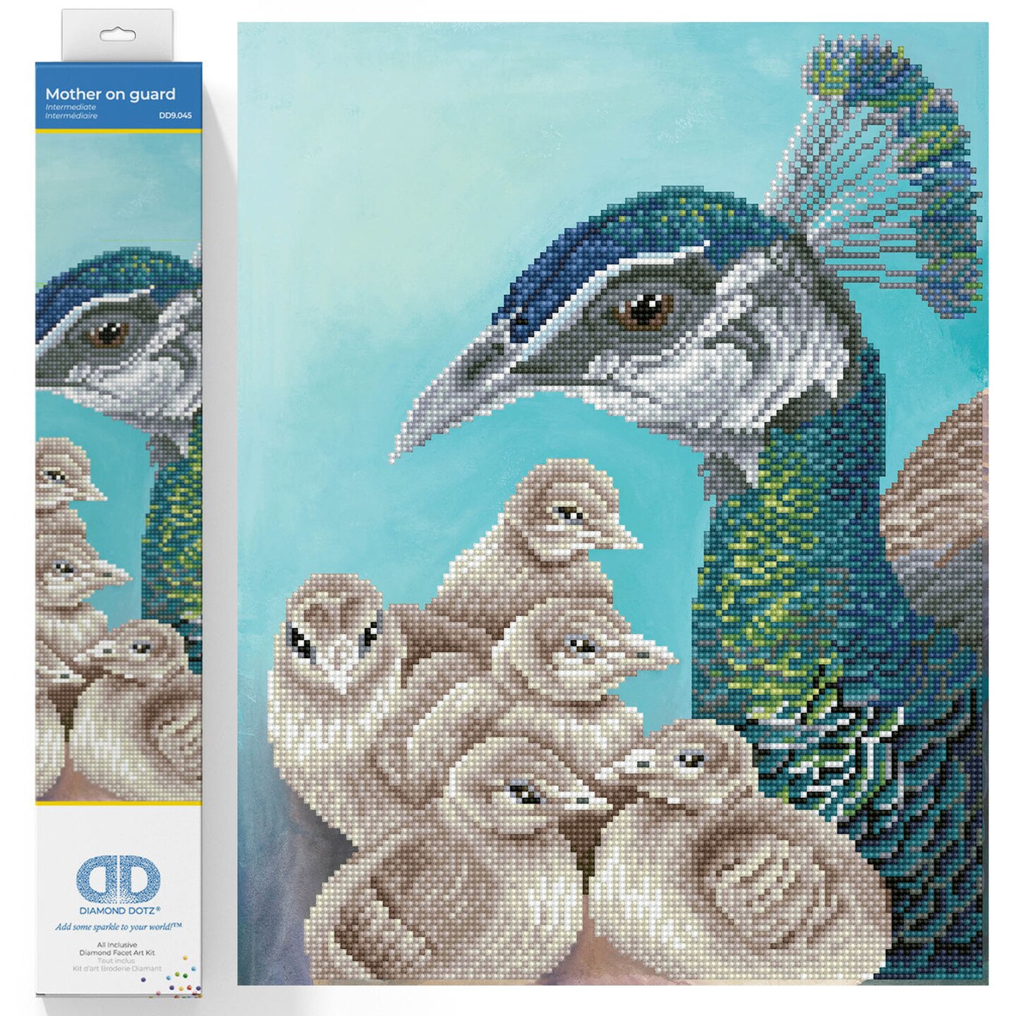 Diamond Dotz Mother on guard Diamond Painting Kits for Adults - Diamond Art Kits a Relaxing Creative Craft Kit with Dotz Gems 13.8x17.7