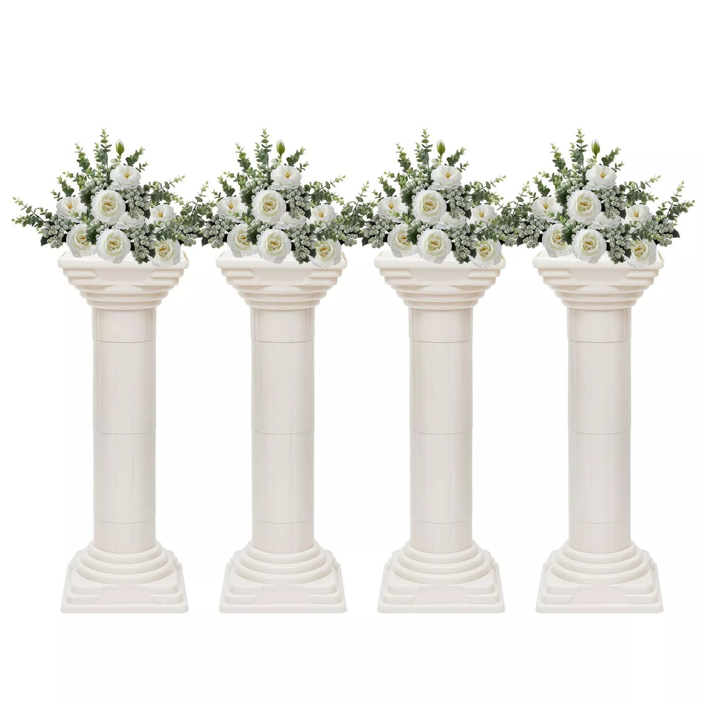 Classic Triumphant Columns 4 White Roman Pillar Durable Wedding Decorative Stand