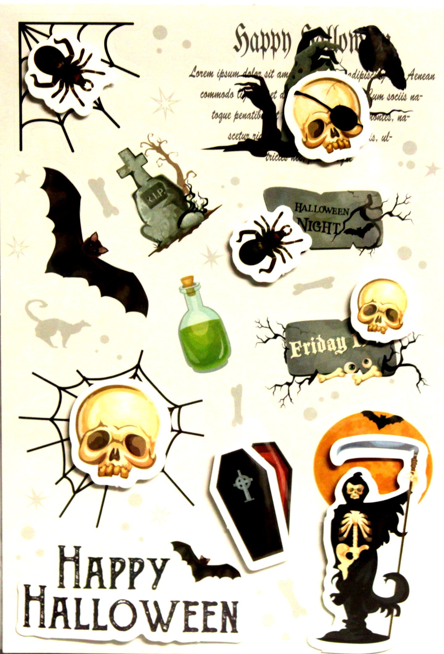 Designer Happy Halloween Dimensional Stickers