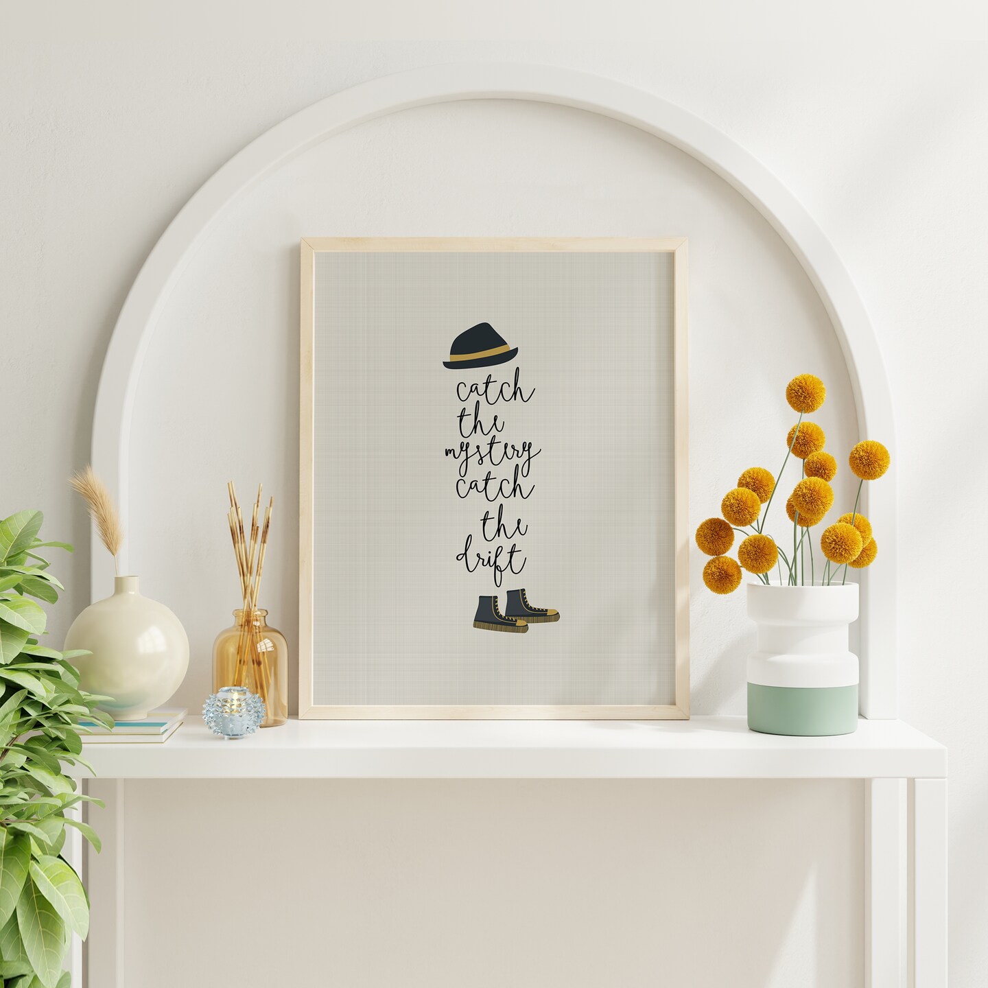 Tom Sawyer Song Lyric Wall Art Music Poster Mid-Century Modern