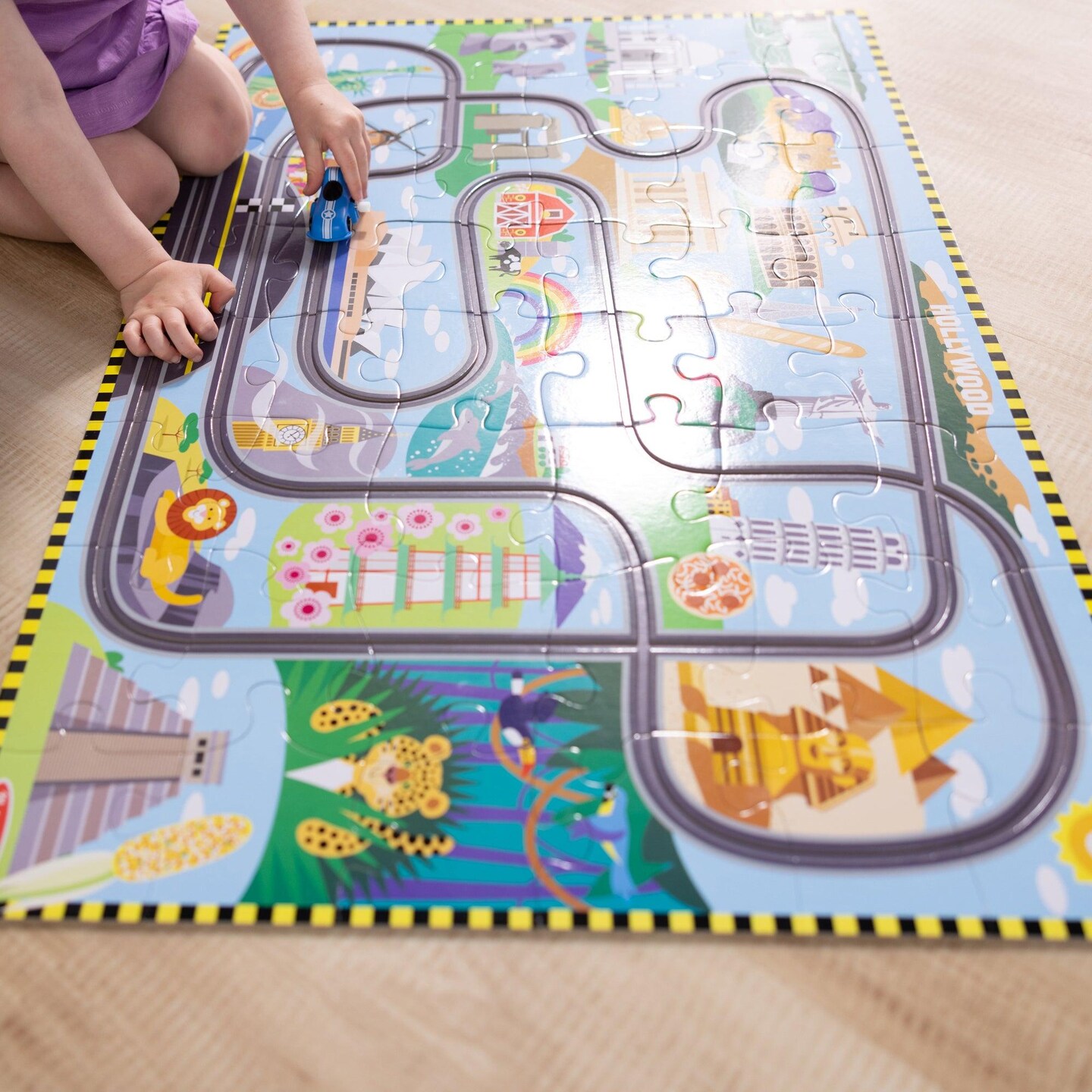 Race Track Floor Puzzle &#x26; Play Set