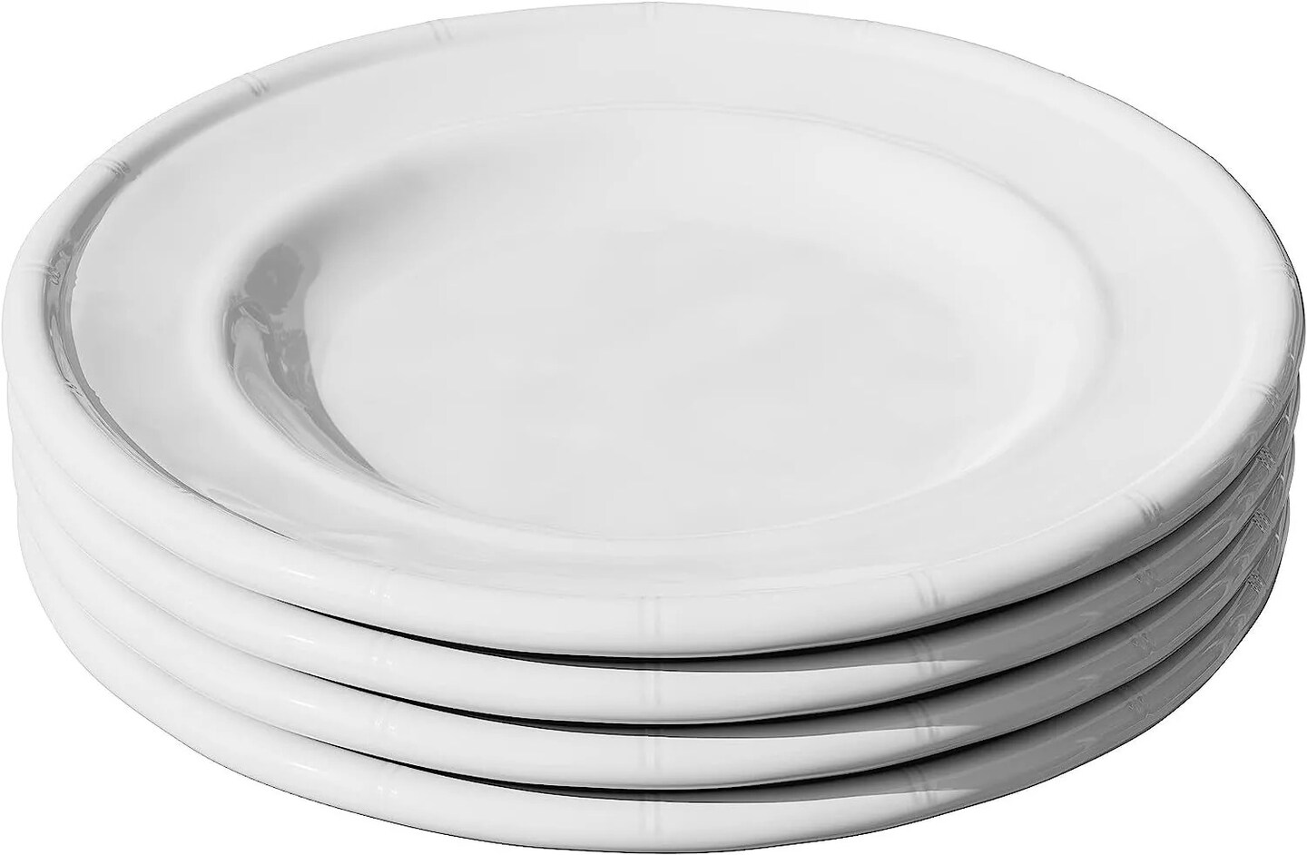 American Atelier White Melamine Salad Plates, 9-Inch Set of 4