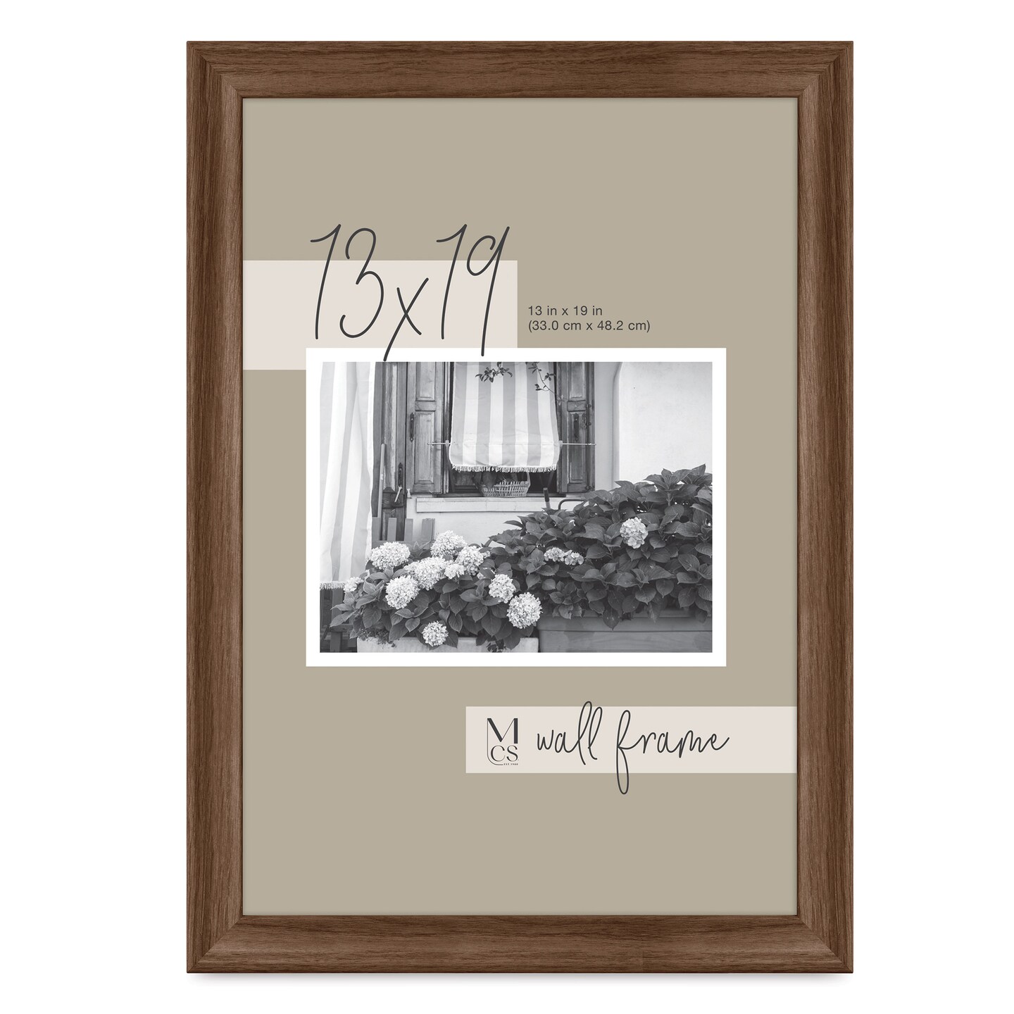 MCS Classic Edge Frame - 13&#x22; x 19&#x22; Walnut