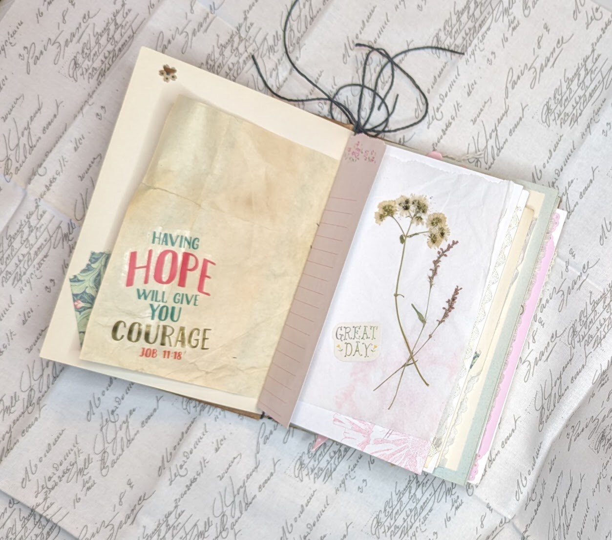Prayer Junk Journal, Keepsake Diary, Handmade Gift, Smash