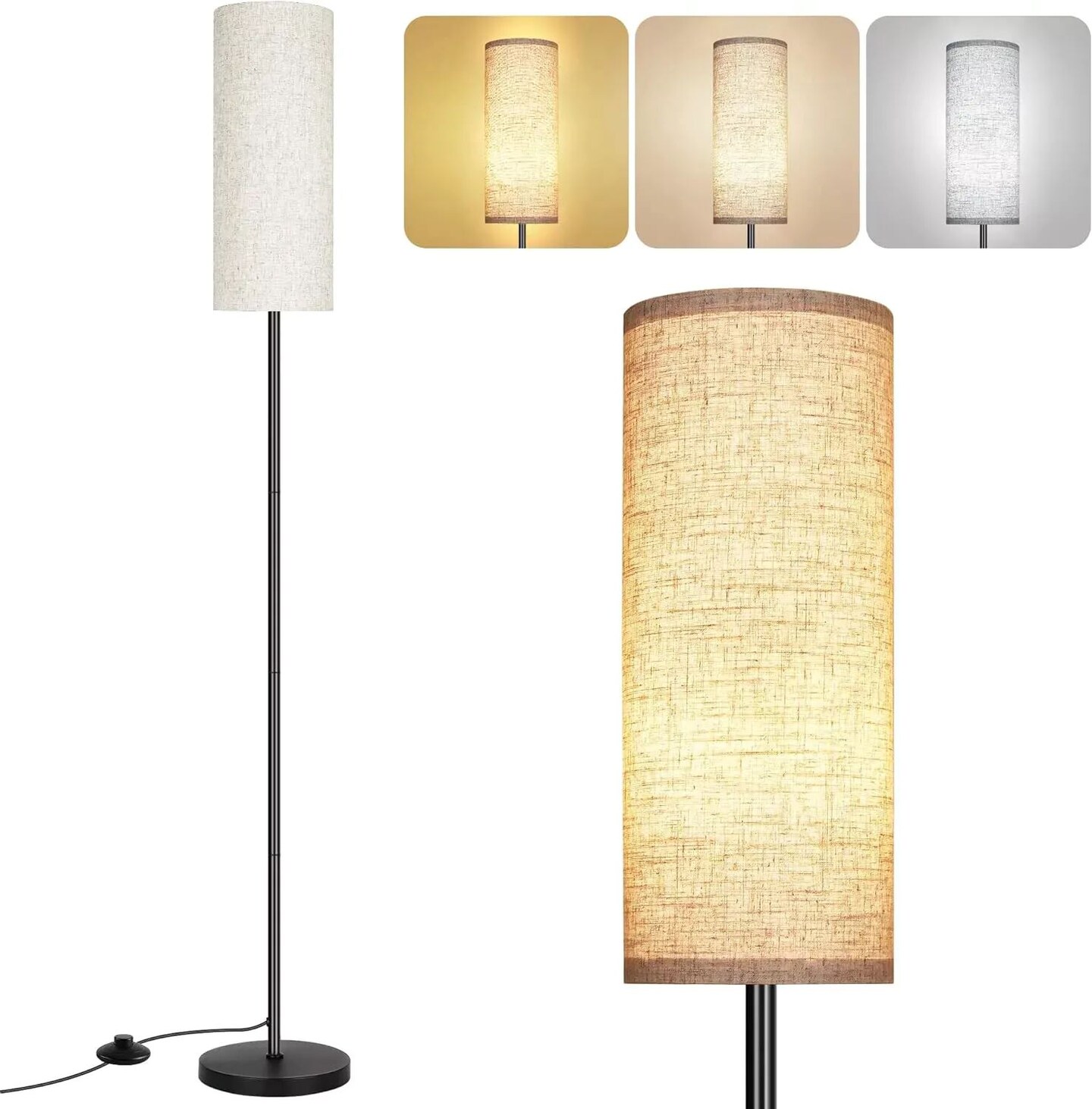 Kitcheniva Modern Floor Standing Lamp With Lampshade