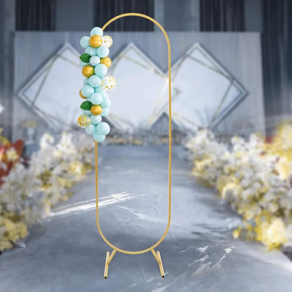 Multi-use Metal Garden Wedding Arch Frame Flowers Balloon Backdrop Party Stand