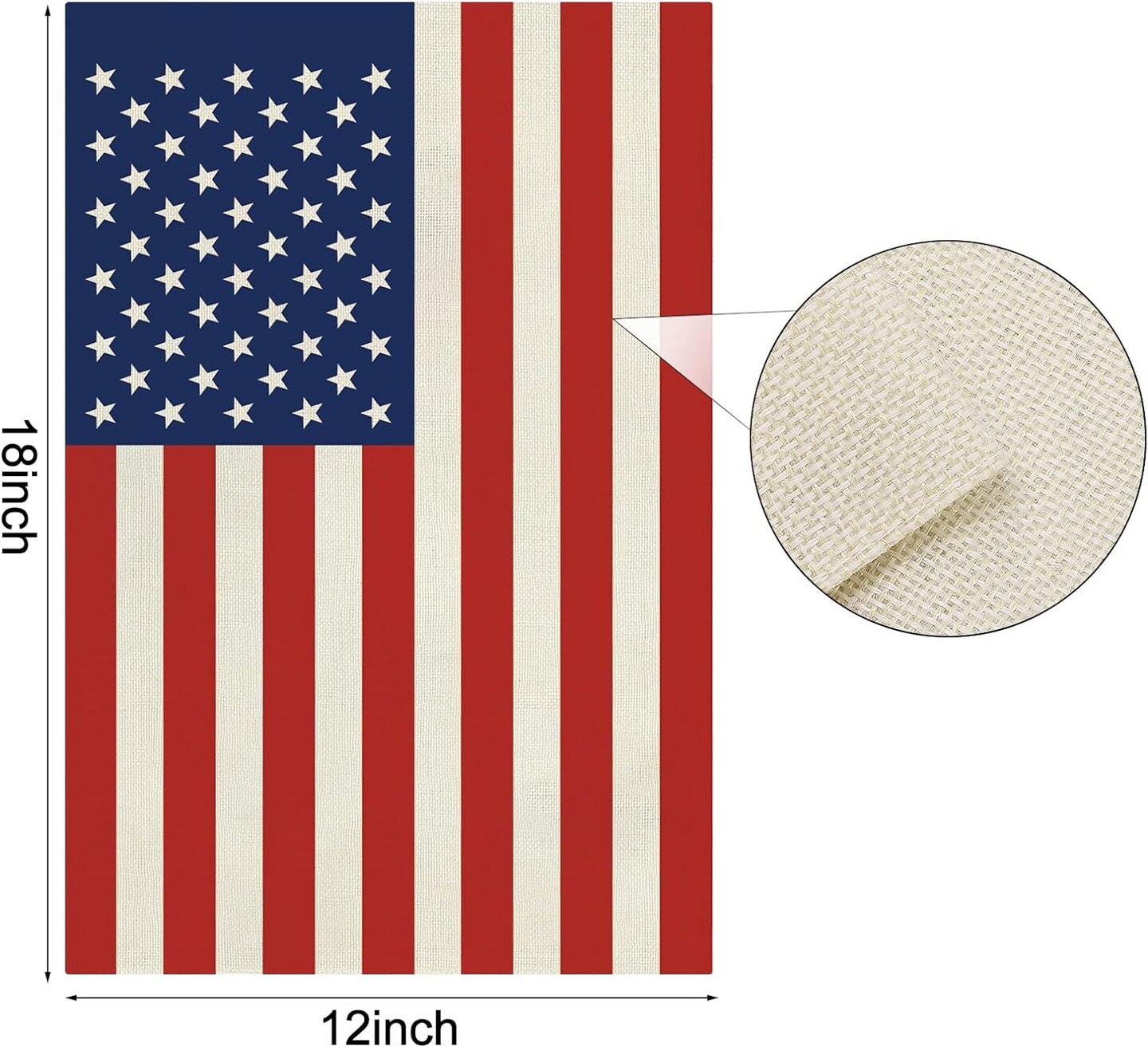 12&#x22; x 18&#x22; Small American Flag For Garden Flag Stand,4th Of July Decorations Outdoor