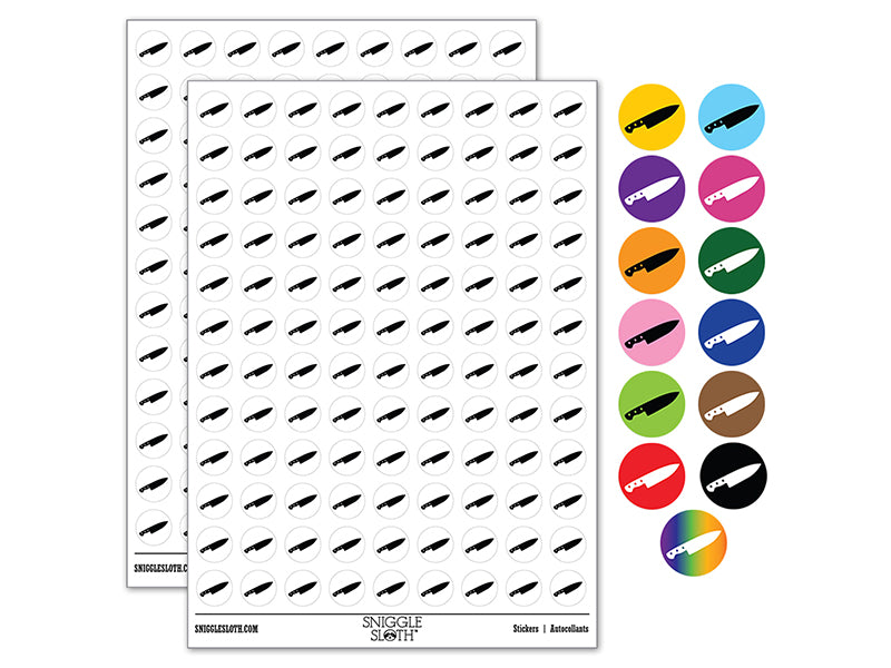 Chef Knife for Cooking 200+ 0.50&#x22; Round Stickers