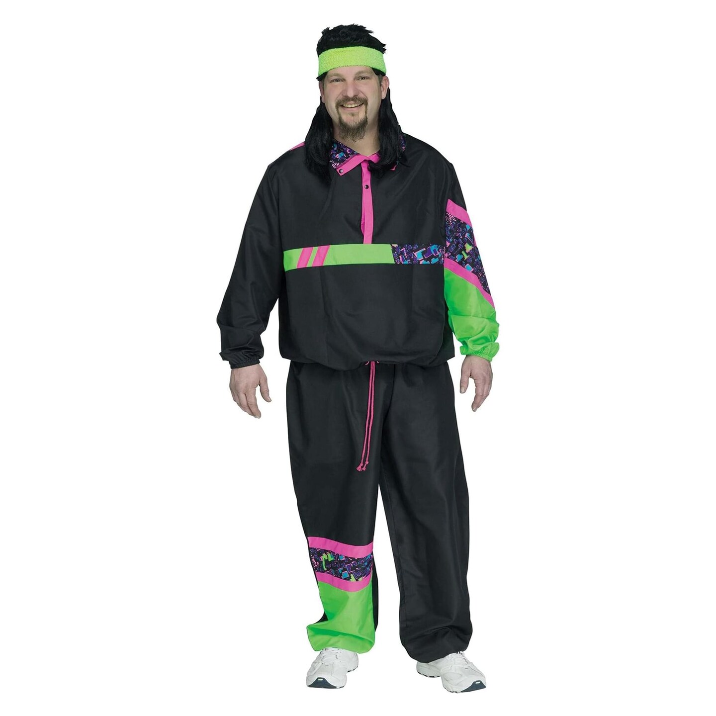 Men&#x27;s 80&#x27;s Track Suit Adult Costume | Plus Size