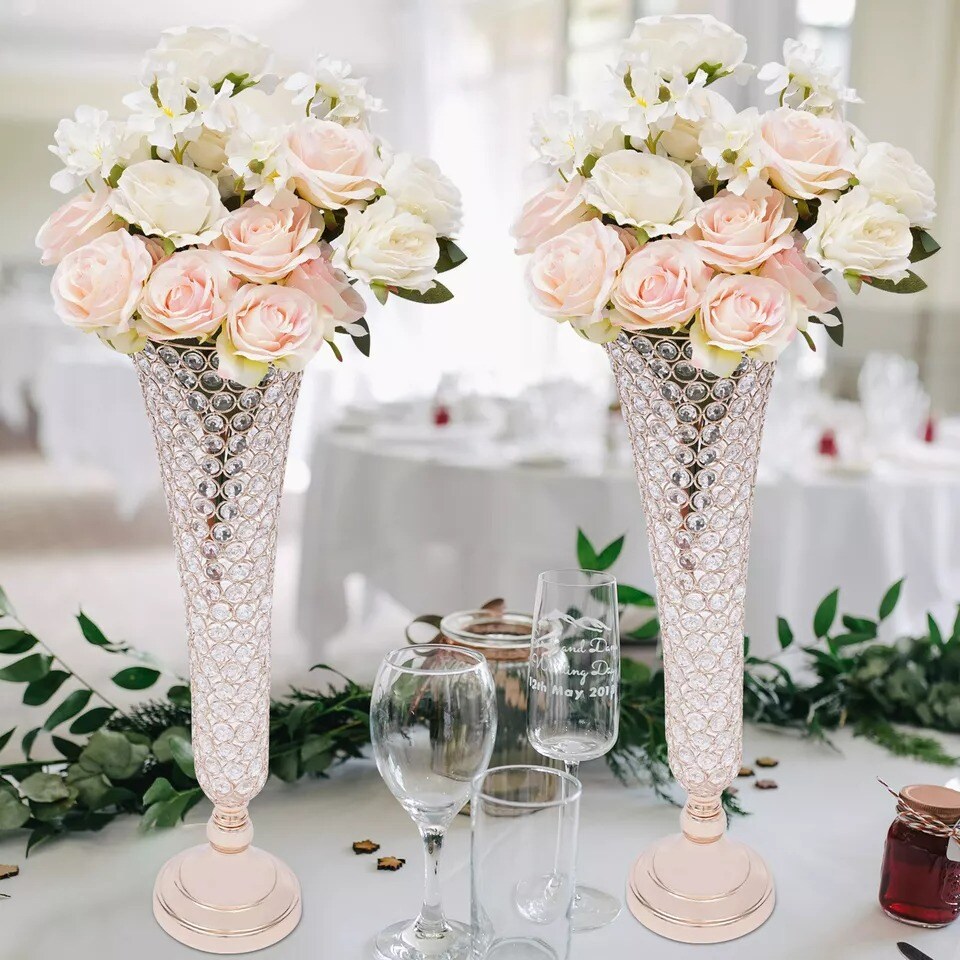Table Decorative Centerpiece for Wedding Crystal Flower Stand