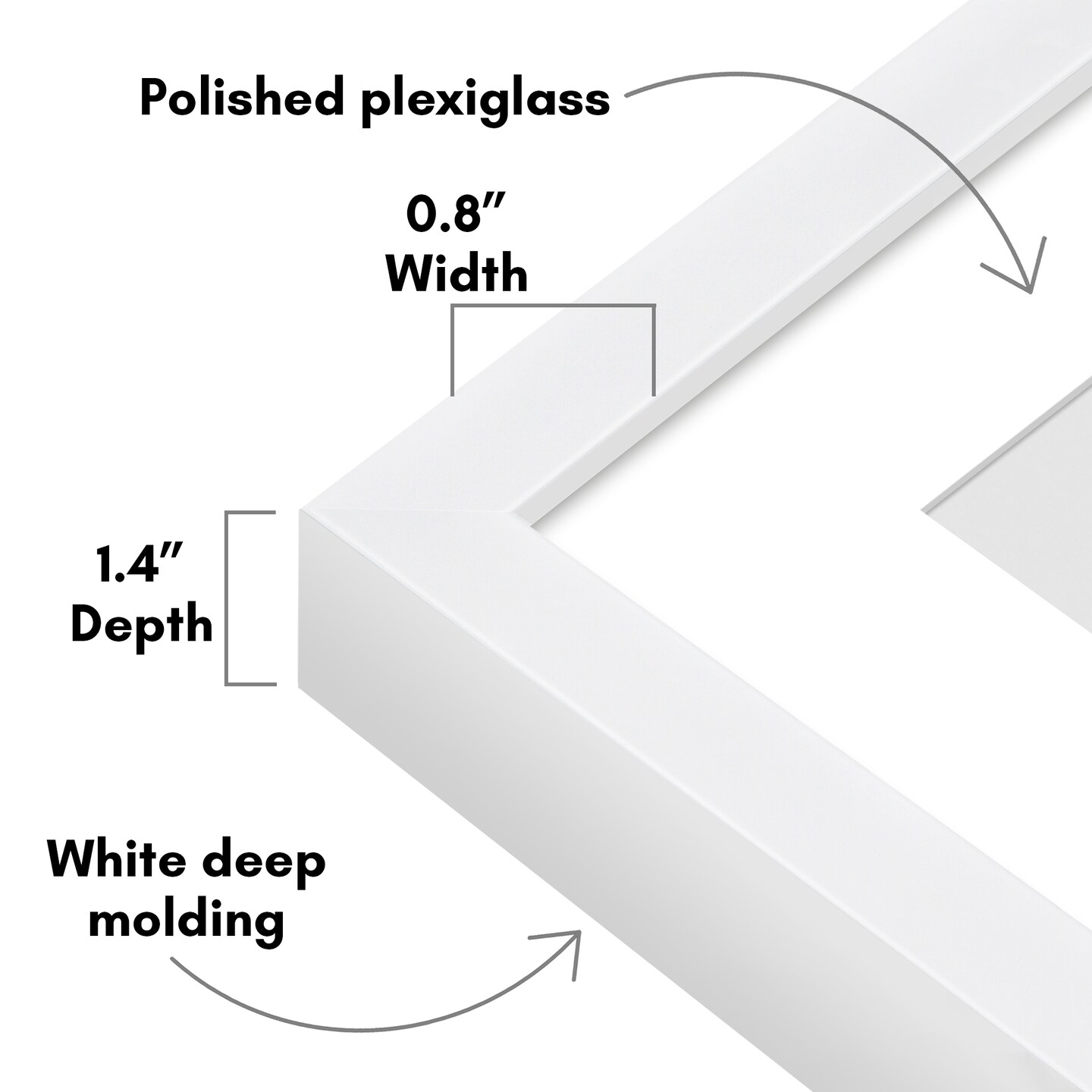 Americanflat Gallery-Style Picture Frame with Mat - Showcase Artwork, Prints, and Photos - Shatter Resistant Glass - Hanging Hardware with Drywall Anchor