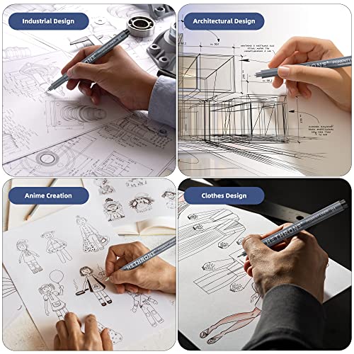 Micro-Pens Drawing Ink Set - 8 Sizes for Artists, Ideal for Sketching and Writing