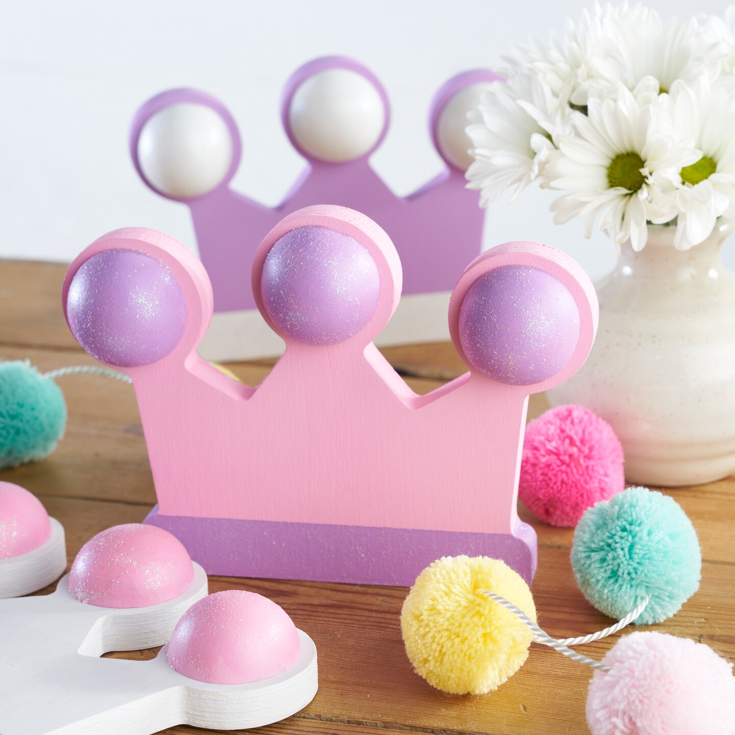 6 in. Unfinished Chunky Wooden Crown Shape
