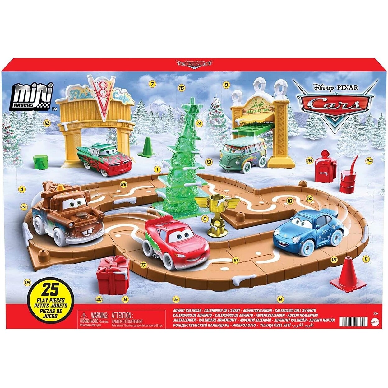 Mattel Pixar Cars Mini Racers Advent Calender XMAS Playset 25pcs Track Toys Michaels