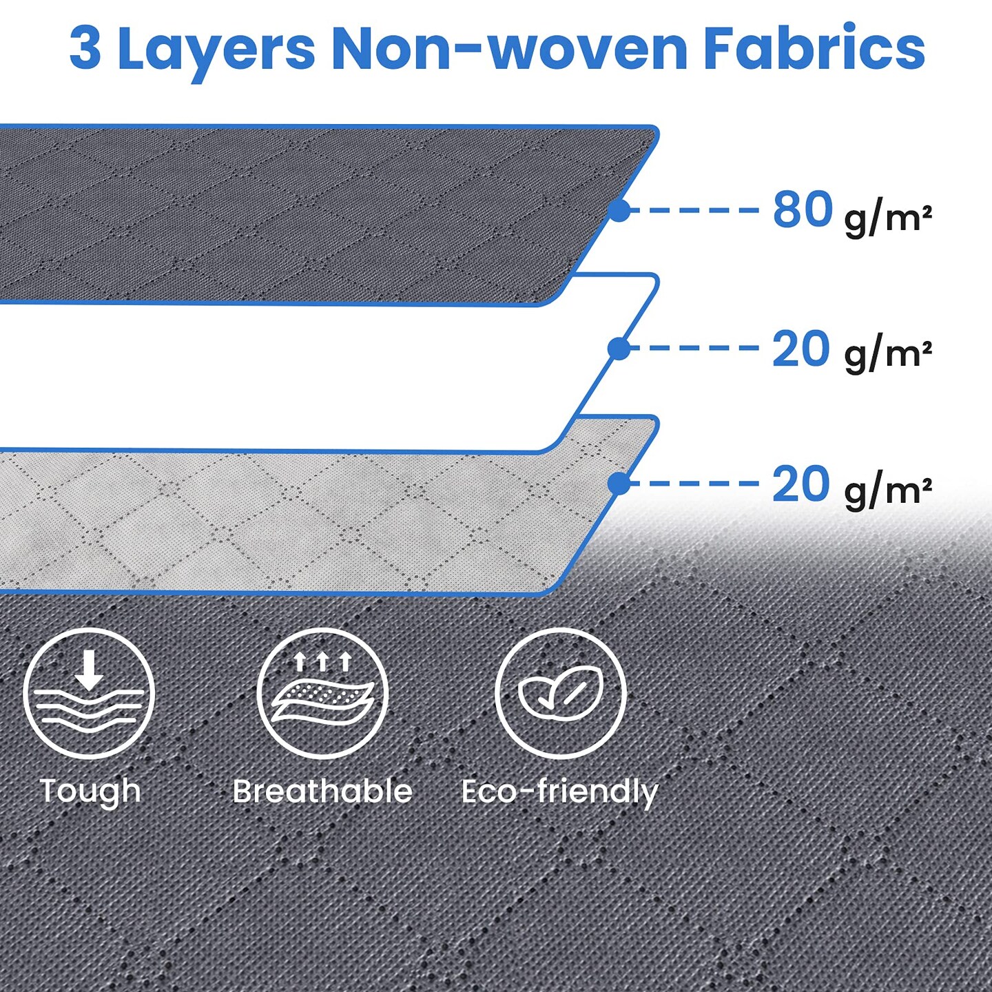 6 Pack Clothes Storage, Foldable Blanket Storage Bags, Storage Containers for Organizing Bedroom, Closet, Clothing, Comforter, Organization and Storage with Lids and Handle, Grey