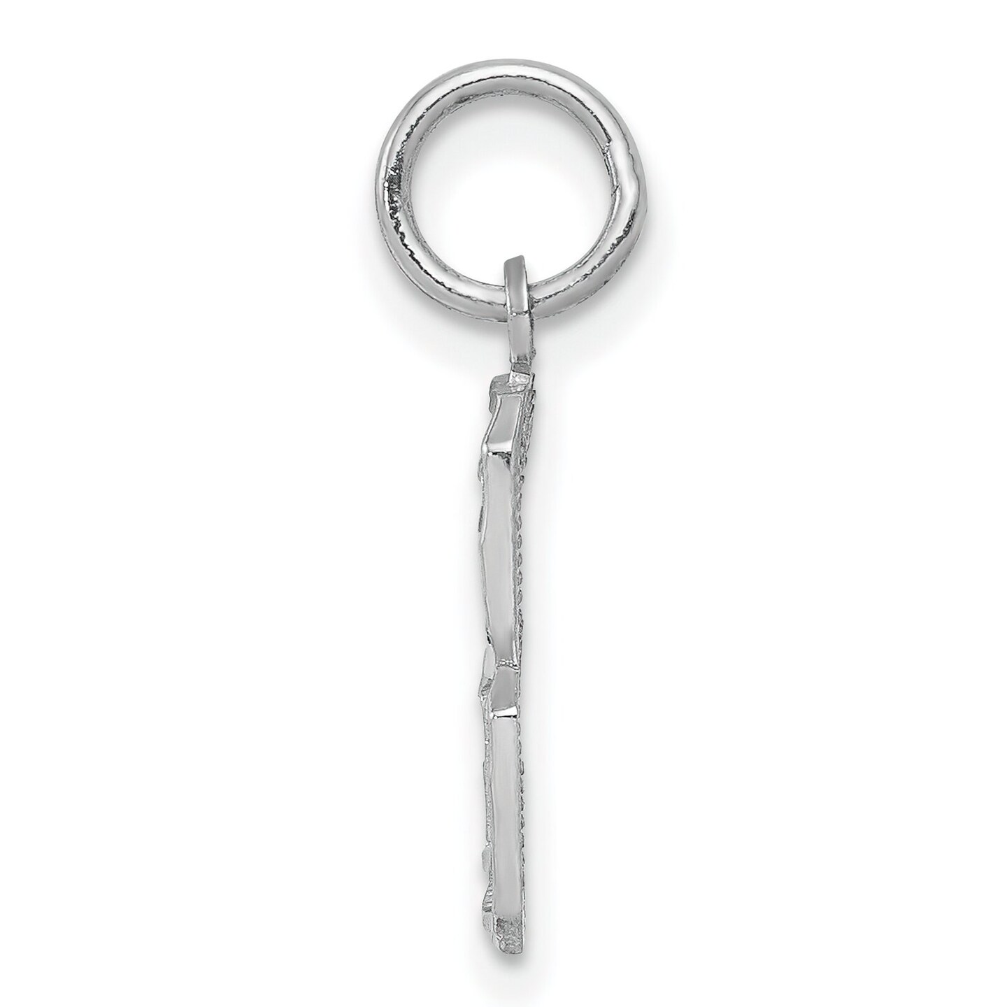 Sterling Silver Small #3 Charm Number Pendant Jewelry 20mm x 7mm