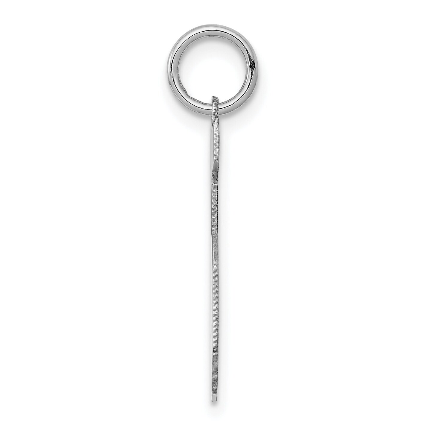 Sterling Silver Large Polished Number 5 Charm Pendant Jewerly 24mm x 10mm
