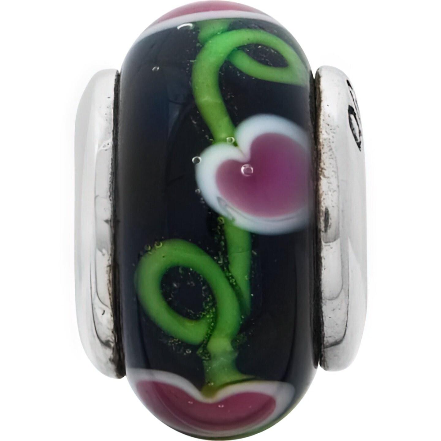 SimStars Reflections Kids Black Hand Blown Glass Bead
