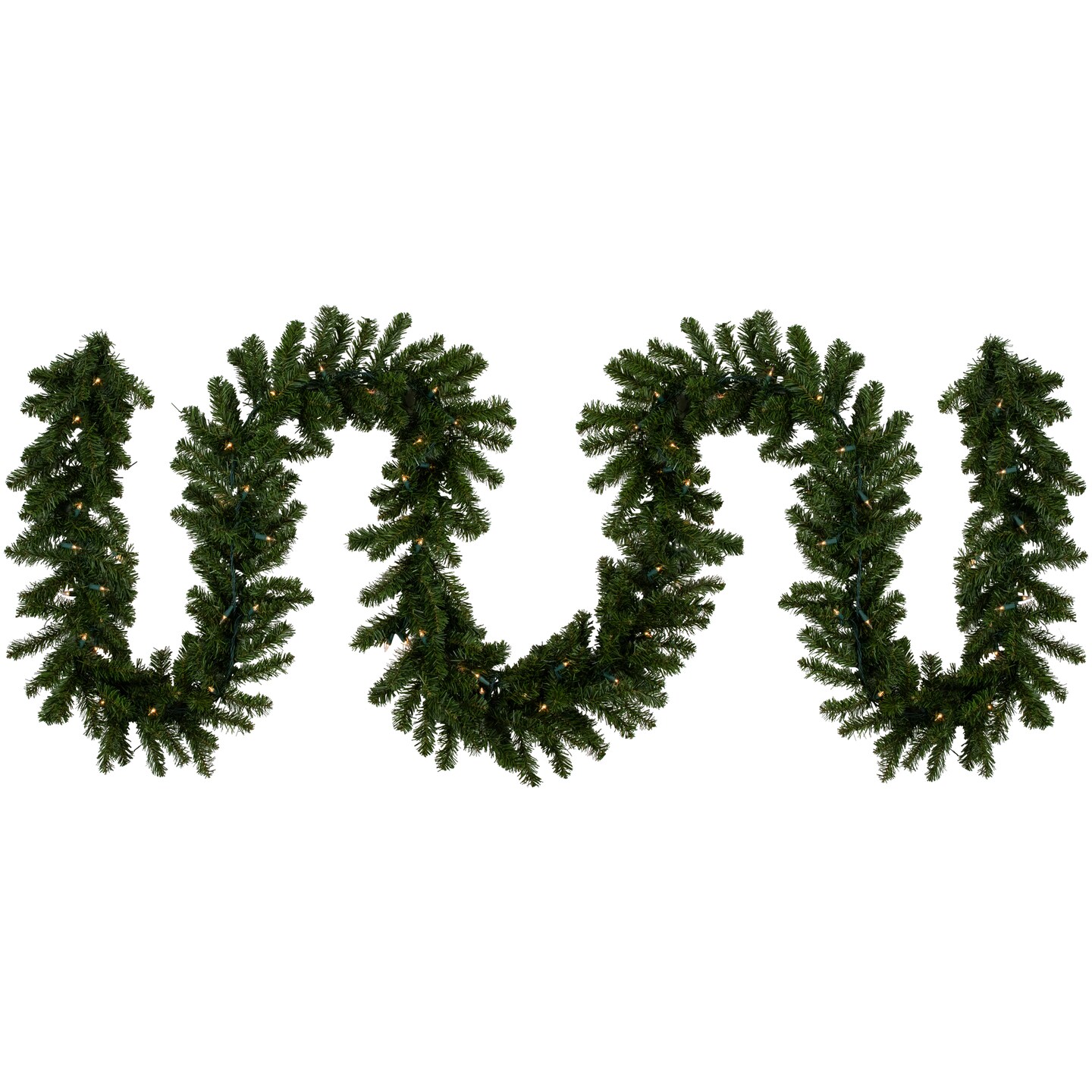 Northlight 50&#x27; x 10&#x22; Pre-Lit Canadian Pine Commercial Artificial Christmas Garland, Clear Lights