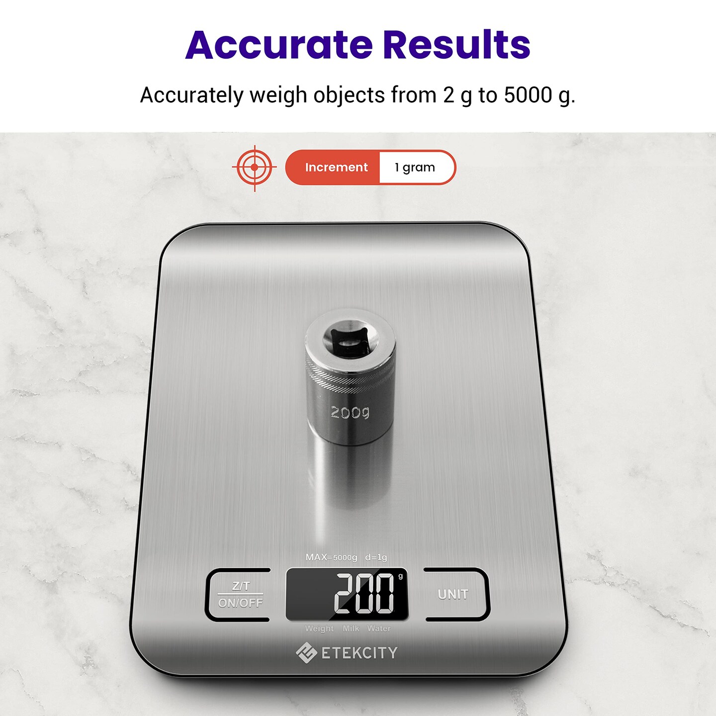 Etekcity Food Kitchen Scale, Digital Weight Grams and Oz for