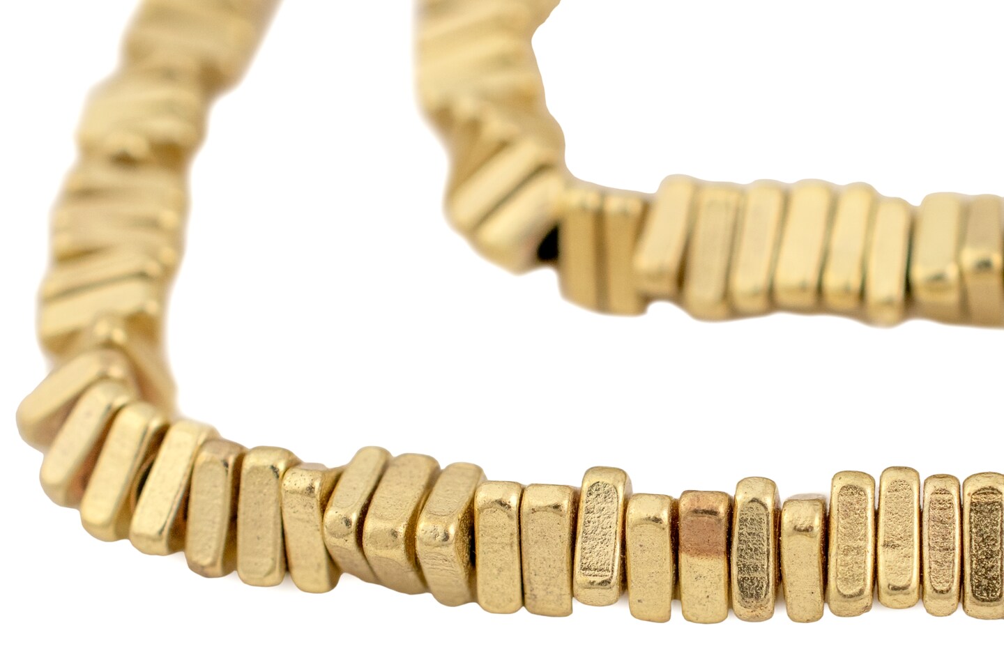 TheBeadChest Faceted Gold Triangle Heishi Beads (4mm, 16 inch Strand)