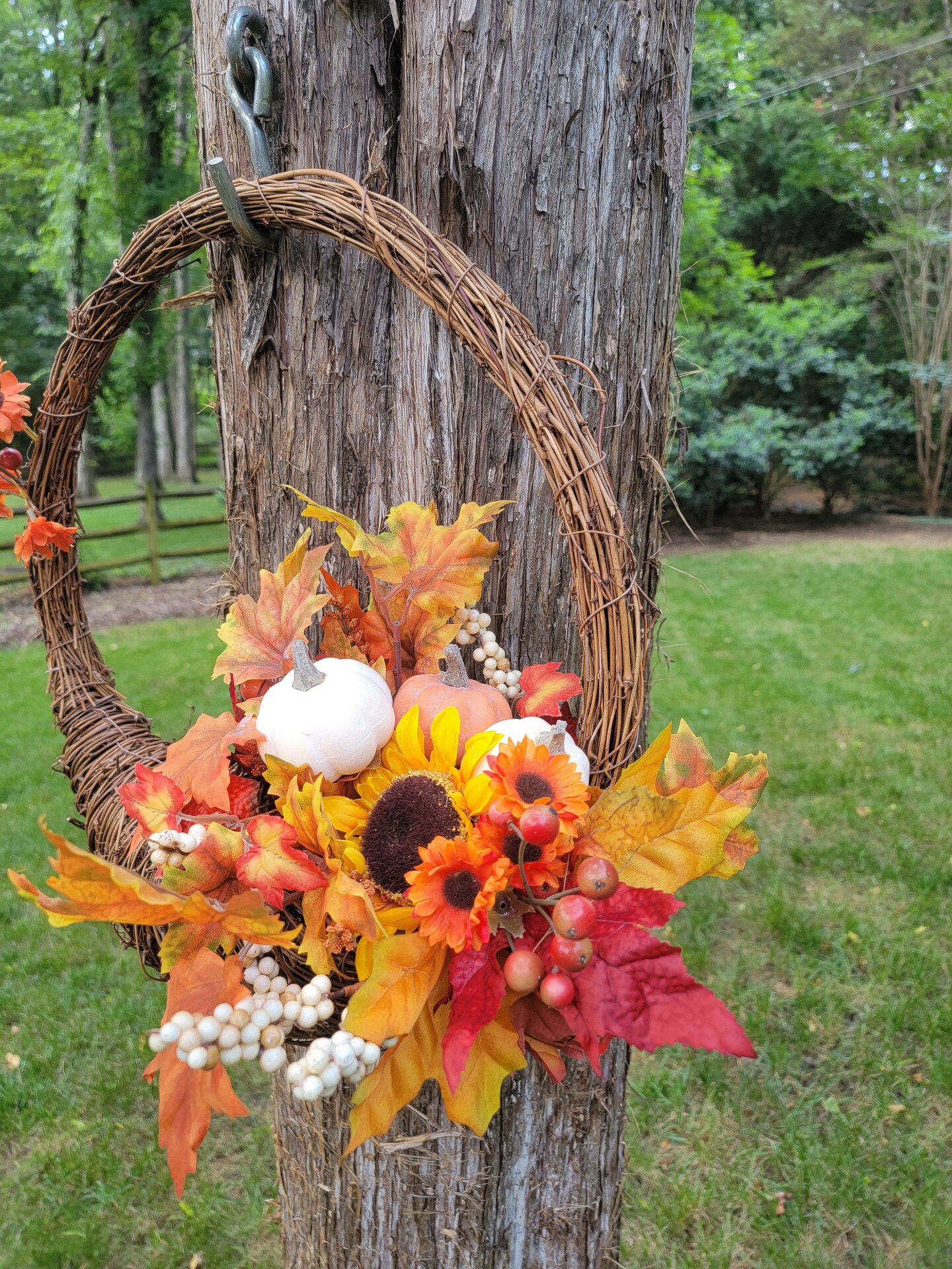 Fall Cornucopia Wreath, Farmhouse Wreath, Thanksgiving outlet Wreath, Autumn Wreath, Front Door Wreath