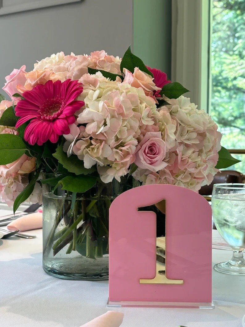 Custom Table Numbers | Wedding Table Numbers | Acrylic Table Numbers |  Bridal Shower Table Numbers | Custom Wedding Reception Decor | MakerPlace  by Michaels, image size:810x1080