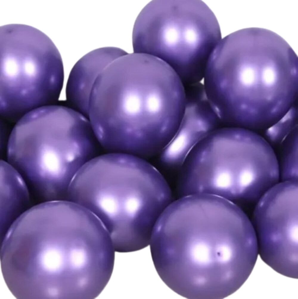 Kitcheniva Shiny Purple Metallic Balloons 12 Pcs