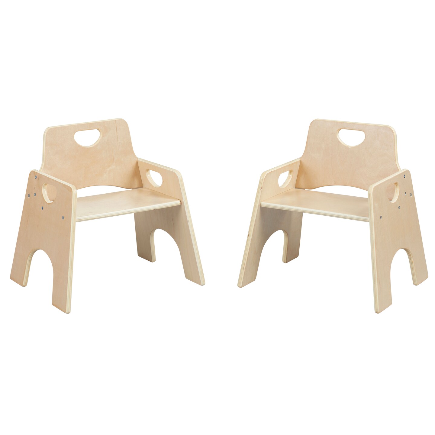 Stackable Wooden Toddler Chair, 10in, Kids Furniture, 2-Pack