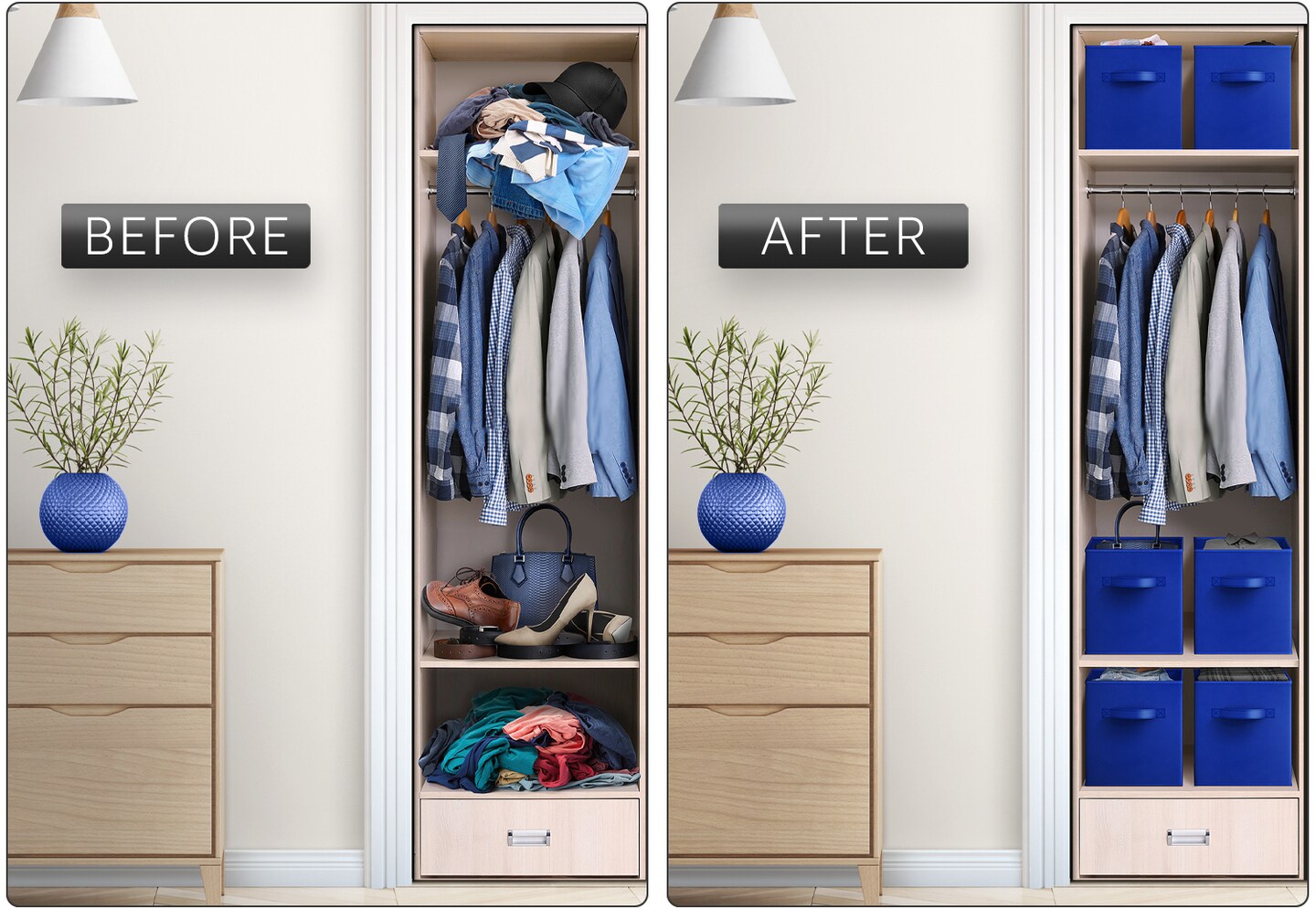 Sorbus 8 Pack 11 Inch Foldable Storage Cubes with Handles- for Organizing Home, Shelves, Nursery, Playroom, Closet and More