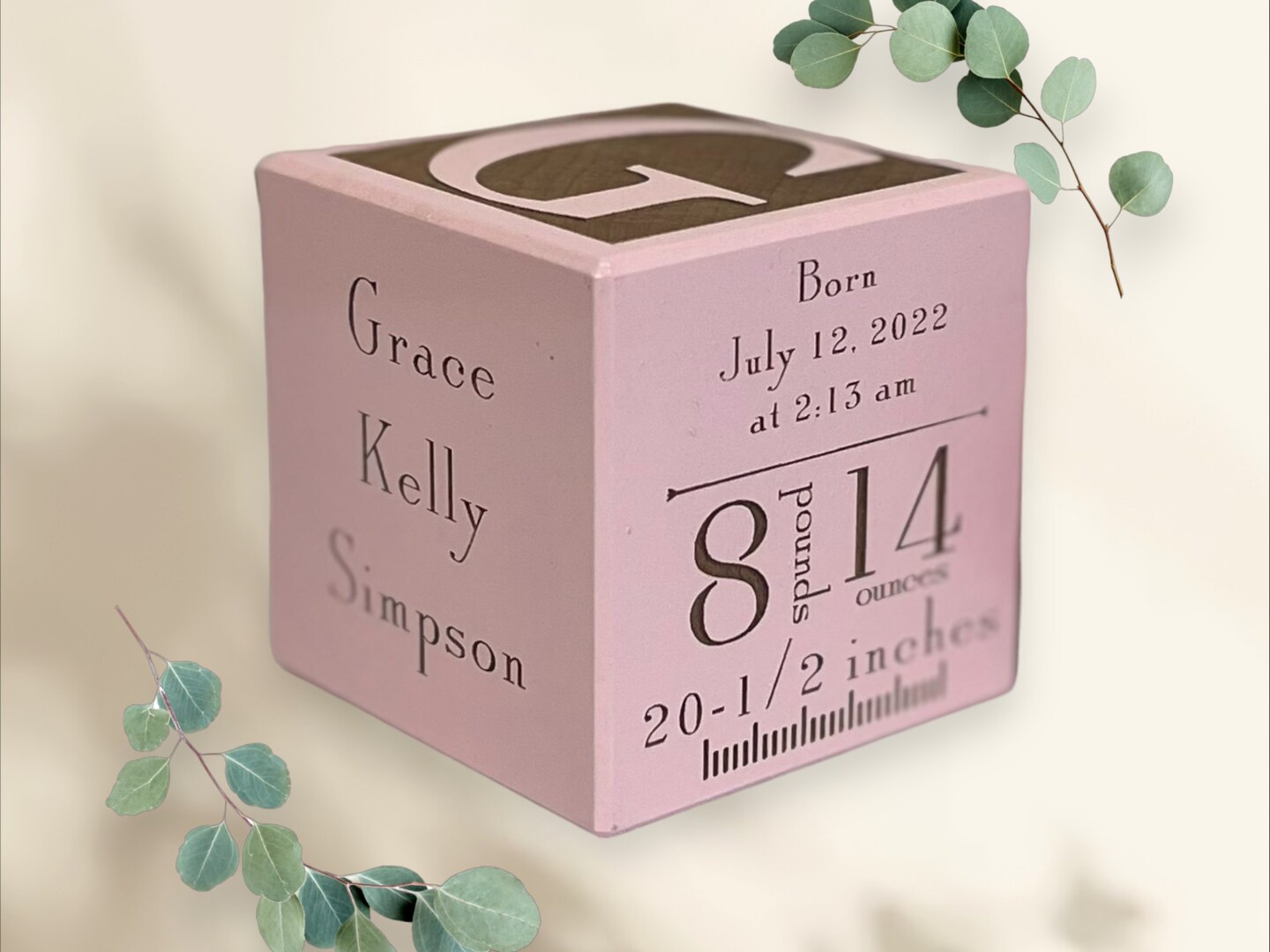 Custom Baby Block, Birth Stats Block, Personalized Baby Block, Baby 