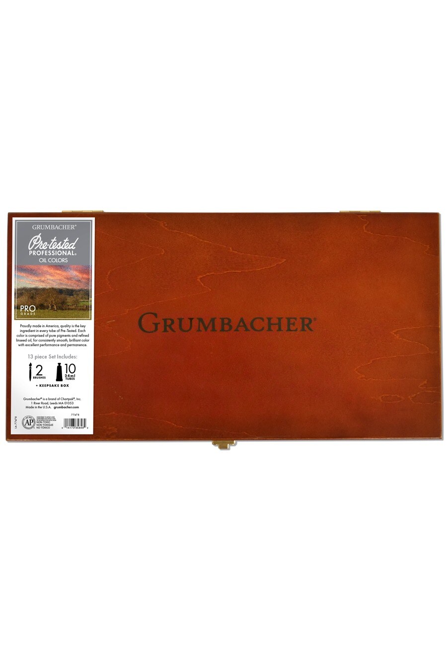 Grumbacher&#xAE; Pre-tested&#xAE; Oil Wood Box Set, 13 pcs