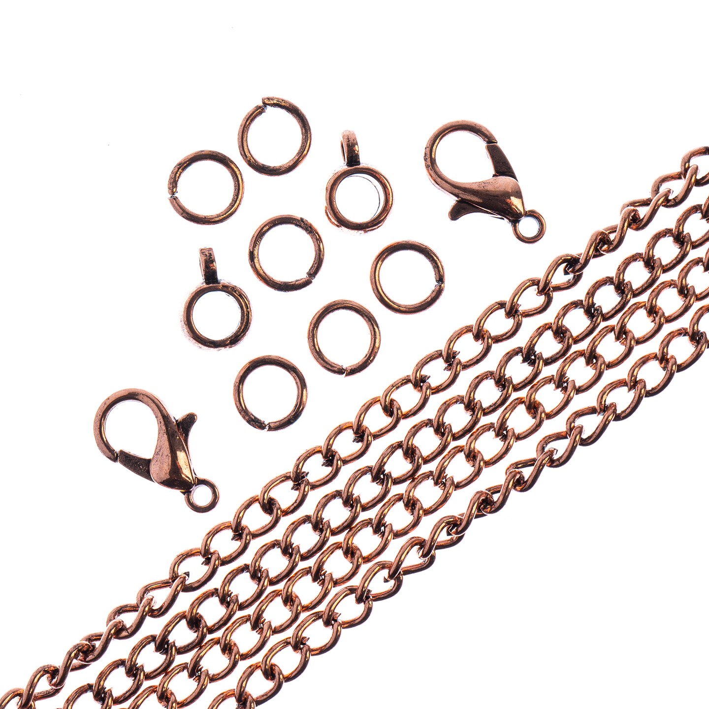 John Bead 3x4mm Curb Chain &#x26; Jewelry Findings Set