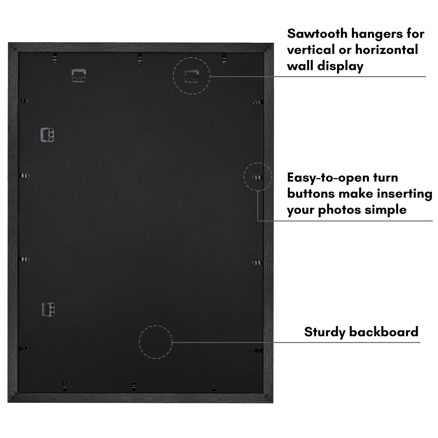 Americanflat Picture Frame with Wide Molding with Mat - Modern Wide Picture Frame - Plexiglass Cover - Hanging Hardware - Includes Easel