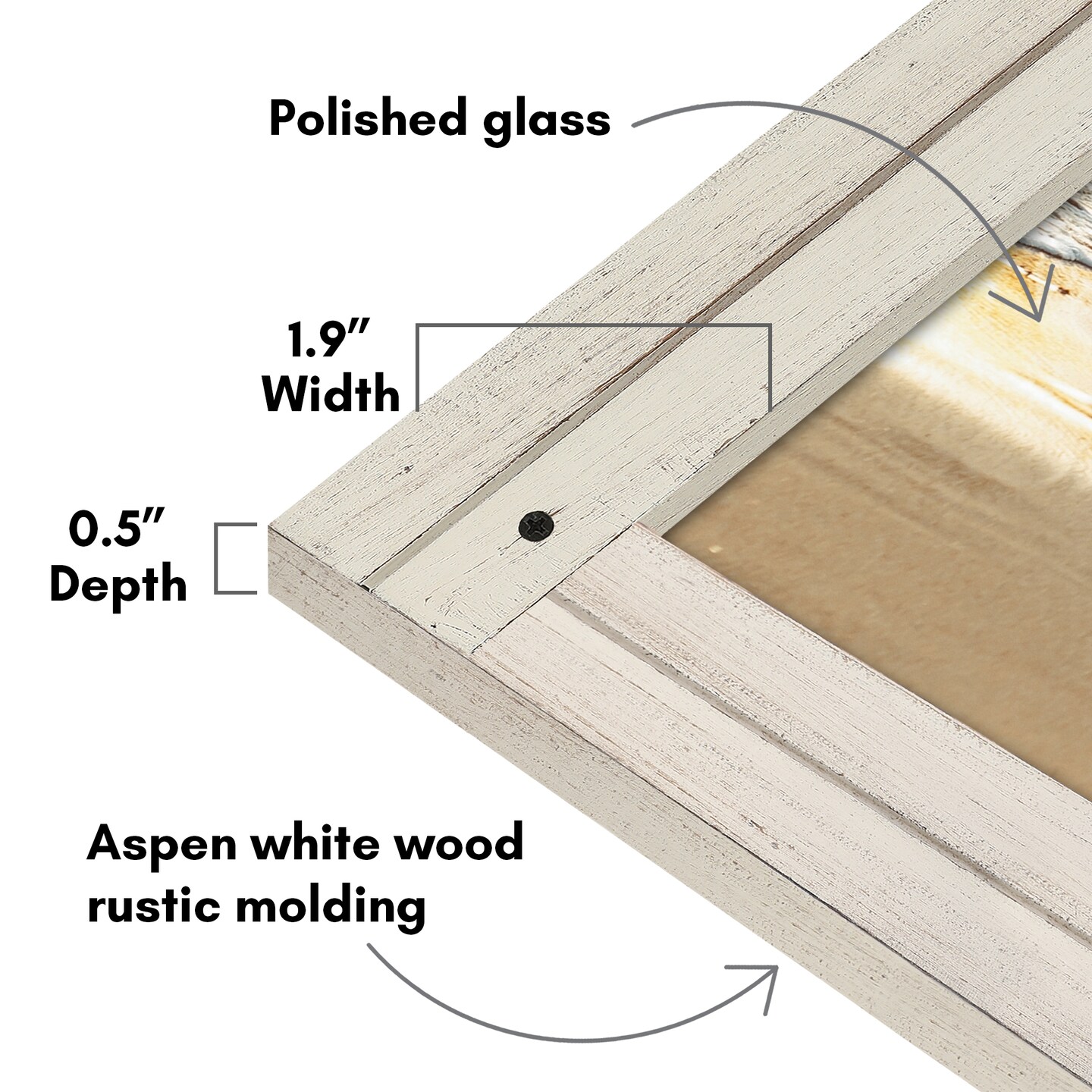 Americanflat Rustic Picture Frame - Modern Photo Frame for Unique Farmhouse Look - Polished Glass Cover - Hanging Hardware with Horizontal and Vertical Display - Includes Easel