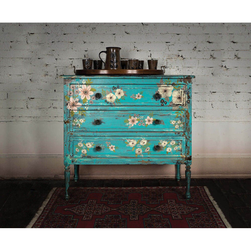 Redesign With Prima Decor Transfers - Painted Florals - total sheet size 24"x 35" , cut into 3 sheets 655350656522