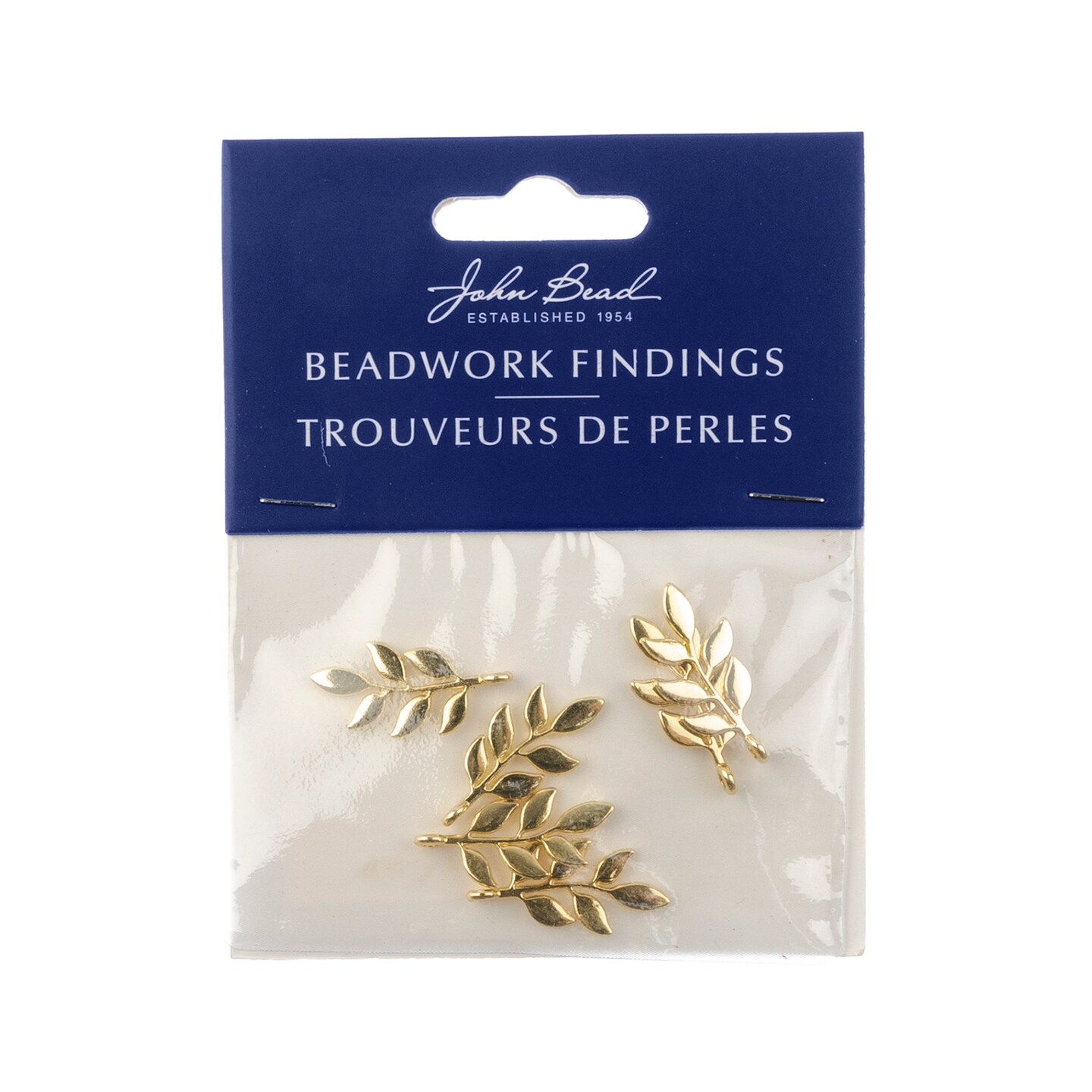 John Bead 24mm Leaves Beadwork Pendants
