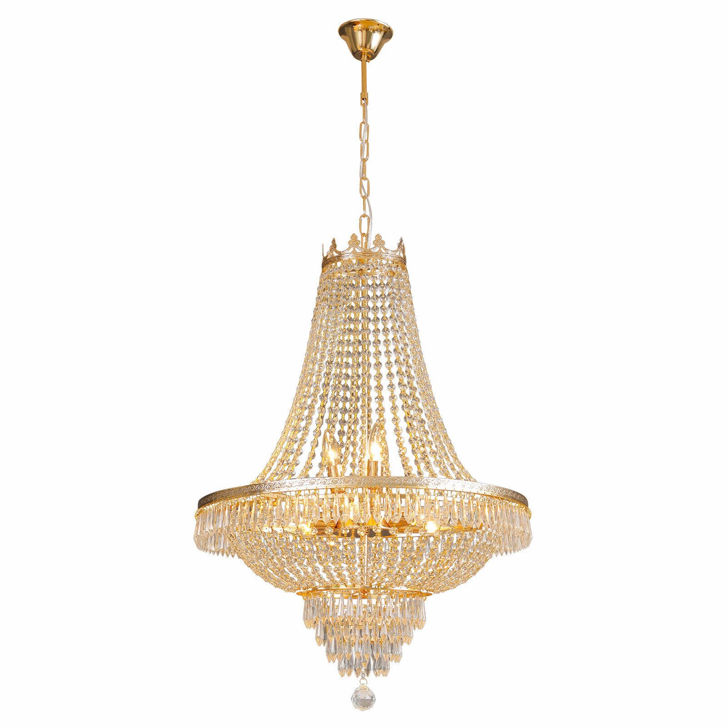 Kitcheniva Gold Crystal French Empire Chandelier Pendant Lamp
