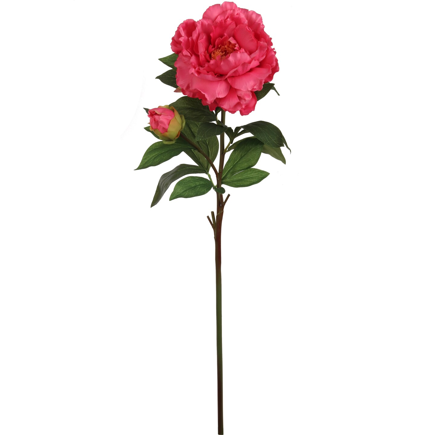 12-Pack: Fuchsia Peony Spray with Silk Foliage - Lifelike Floral Decor for Bouquets, Arrangements &#x26; Home Accents, Floral Home by Artificial Flowers