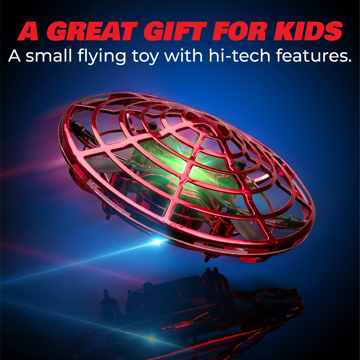 Force1 Scoot Hand Operated Drone for Kids or Adults - Red