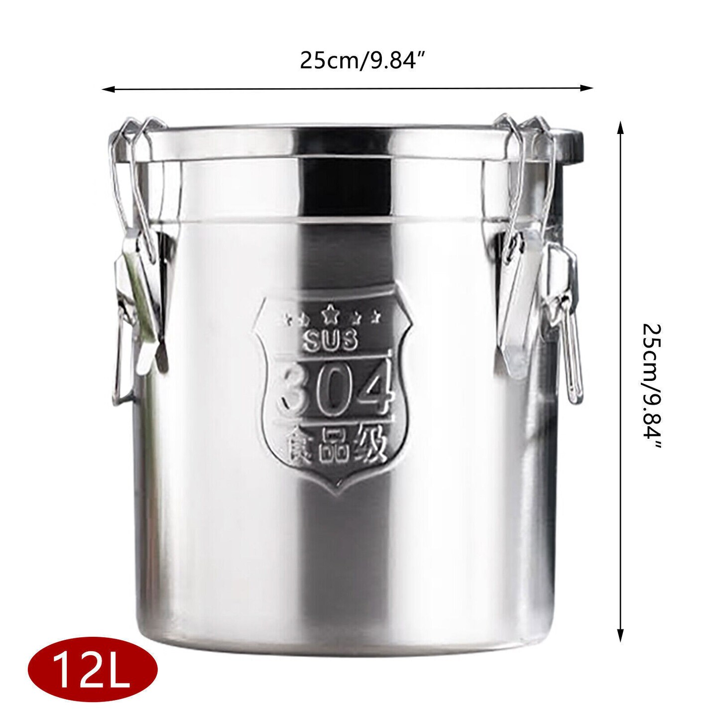 Kitcheniva Stainless Steel Airtight Kitchen Canister Storage Container
